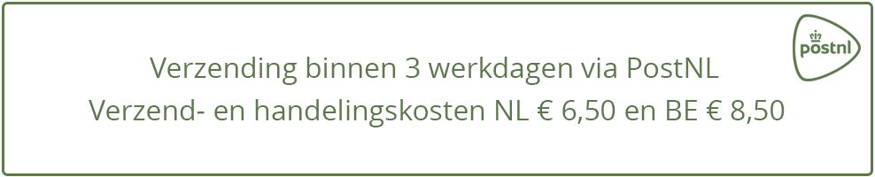 Op werkdagen voor 16.00u besteld, zelfde dag verzonden